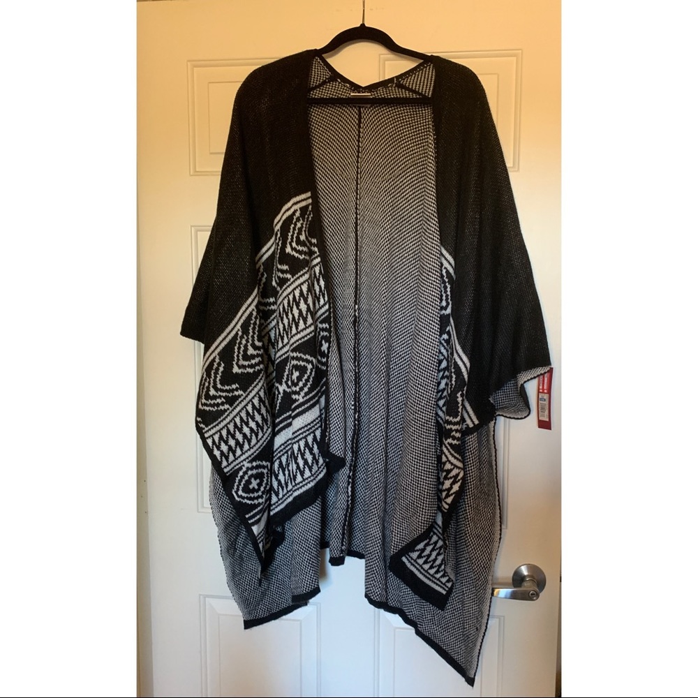 Black and white Target poncho
